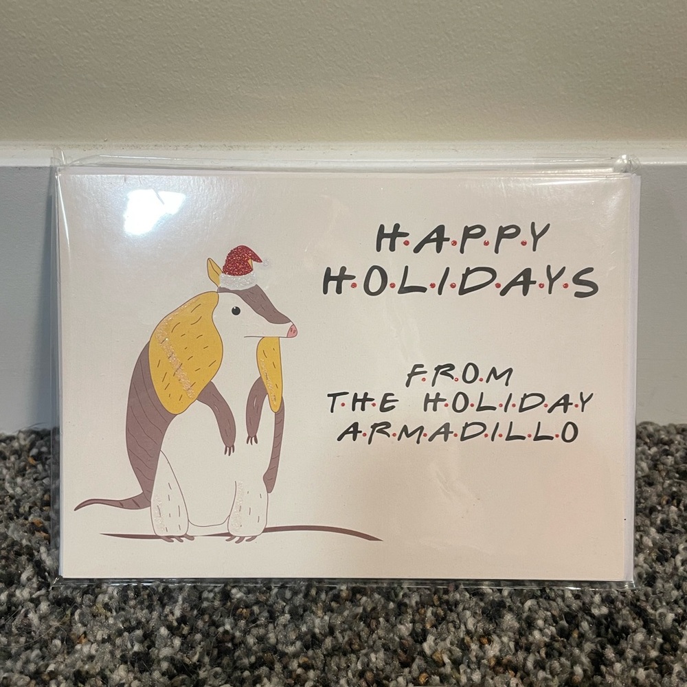 FRIENDS TV Show Holiday Armadillo Christmas Cards